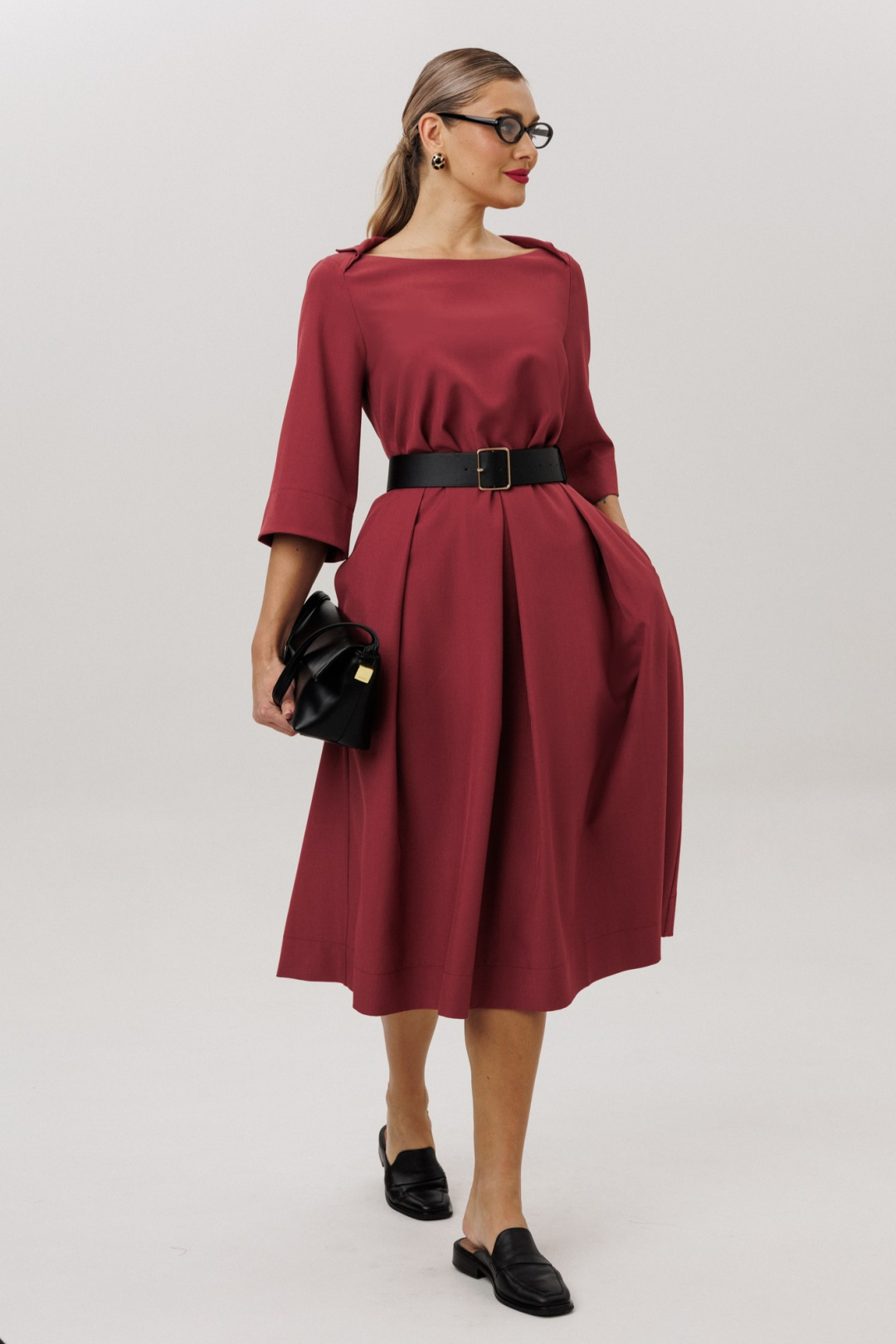 Платье Anastasia 1108-4 брусника - фото 2