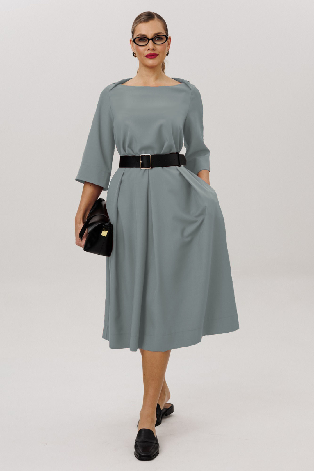 Платье Anastasia 1108-4 французский серый - фото 1