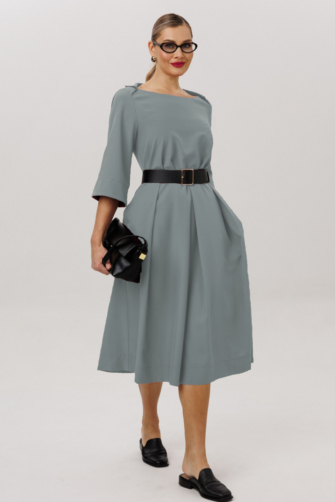 Платье Anastasia 1108-4 французский серый - фото 3