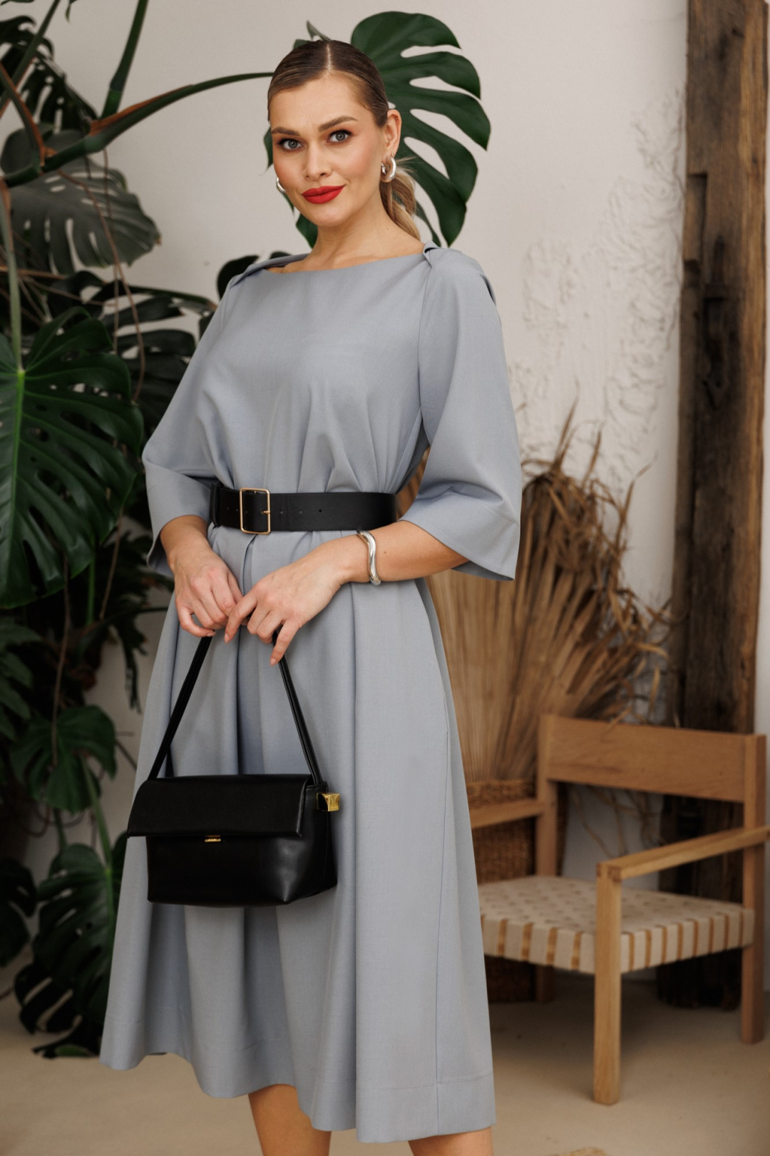 Платье Anastasia 1108-4 светло-серый - фото 2