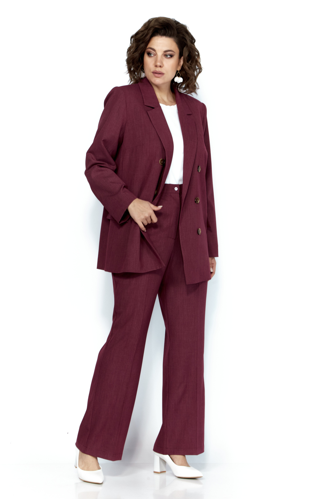 Костюм Anastasia 1155 маджента меланж - фото 1