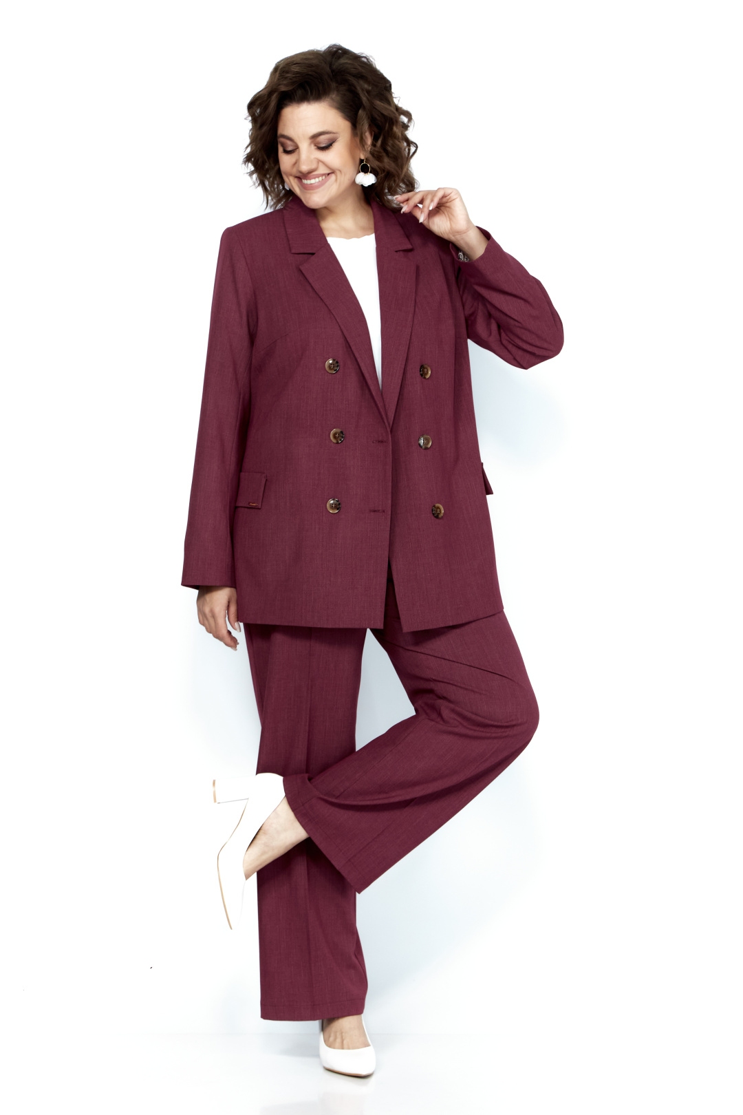 Костюм Anastasia 1155 маджента меланж - фото 2