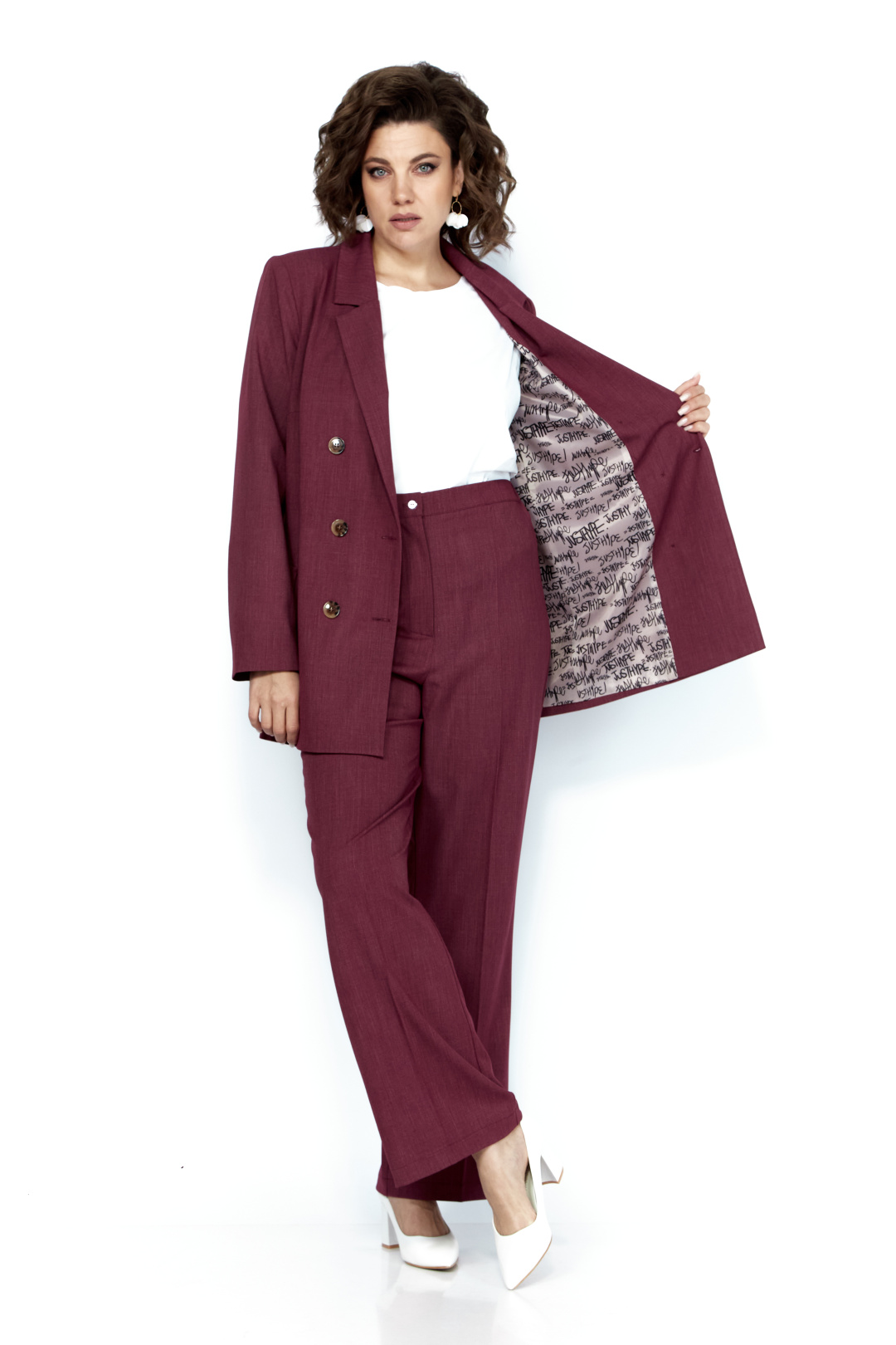 Костюм Anastasia 1155 маджента меланж - фото 3