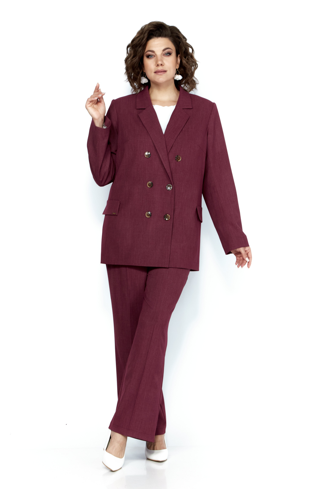 Костюм Anastasia 1155 маджента меланж - фото 5