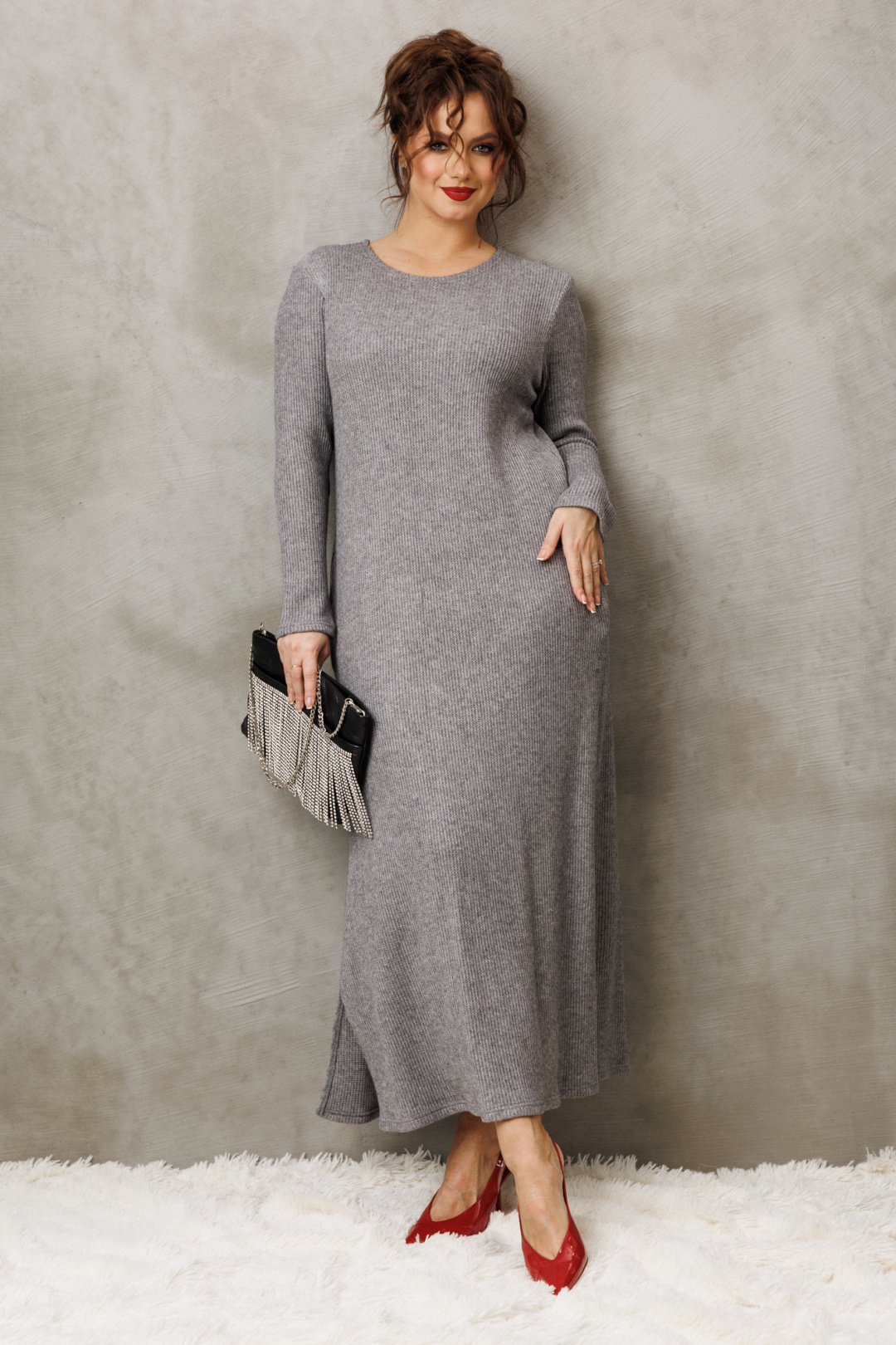 Платье Anastasia 1175-1 графит - фото 2