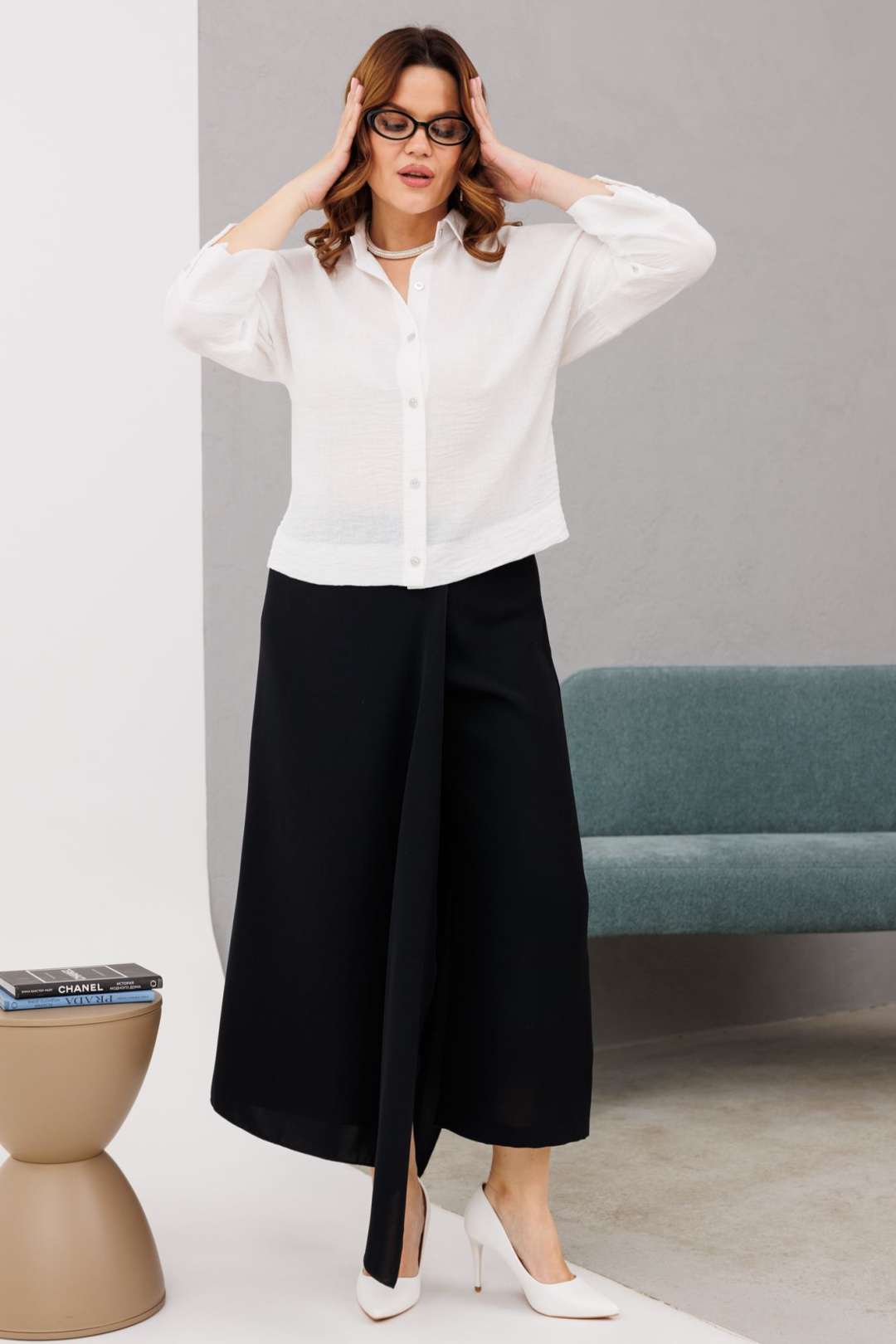 Костюм Anastasia 1200 молочный + черный - фото 5