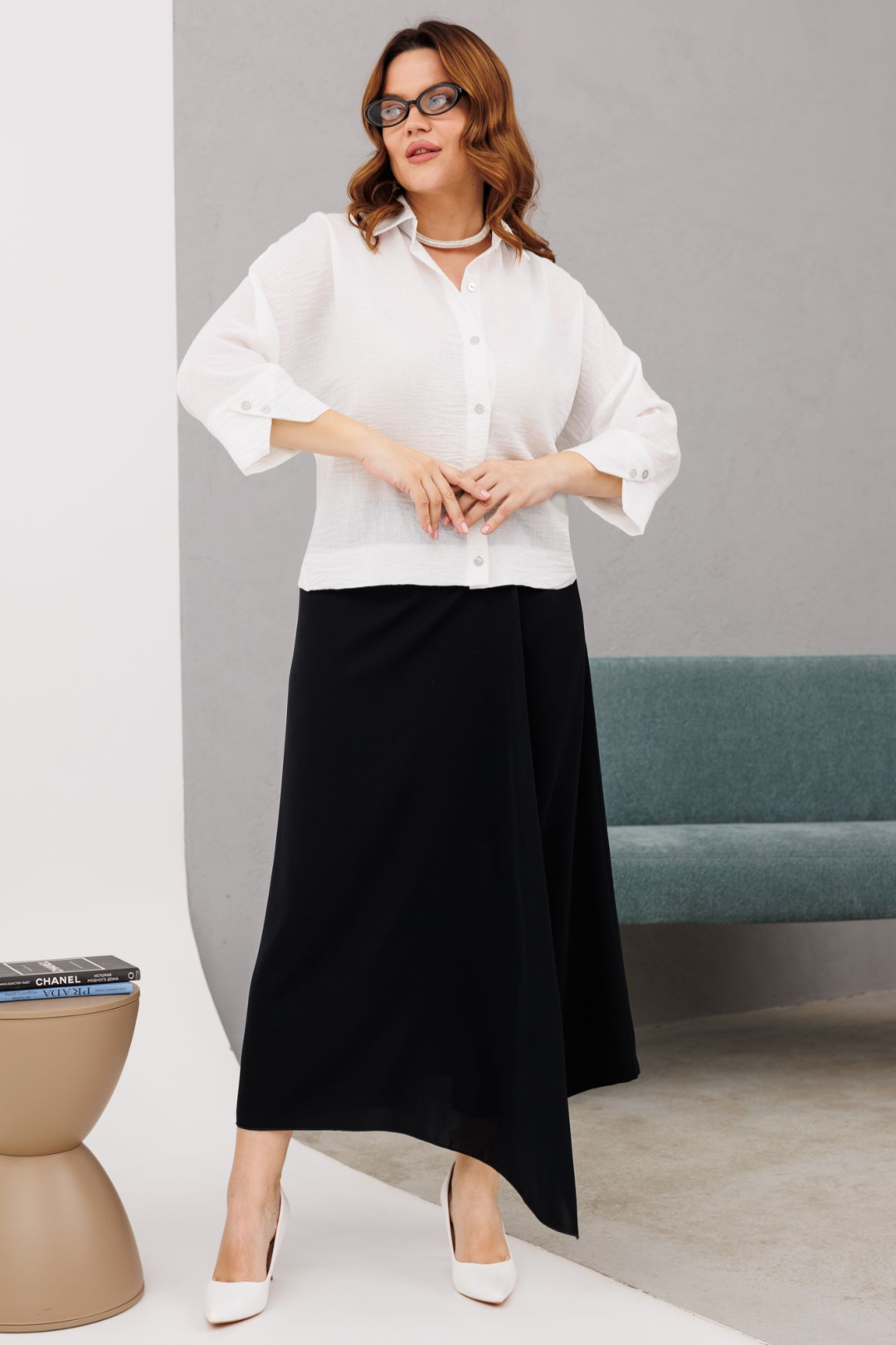 Костюм Anastasia 1200 молочный + черный - фото 6