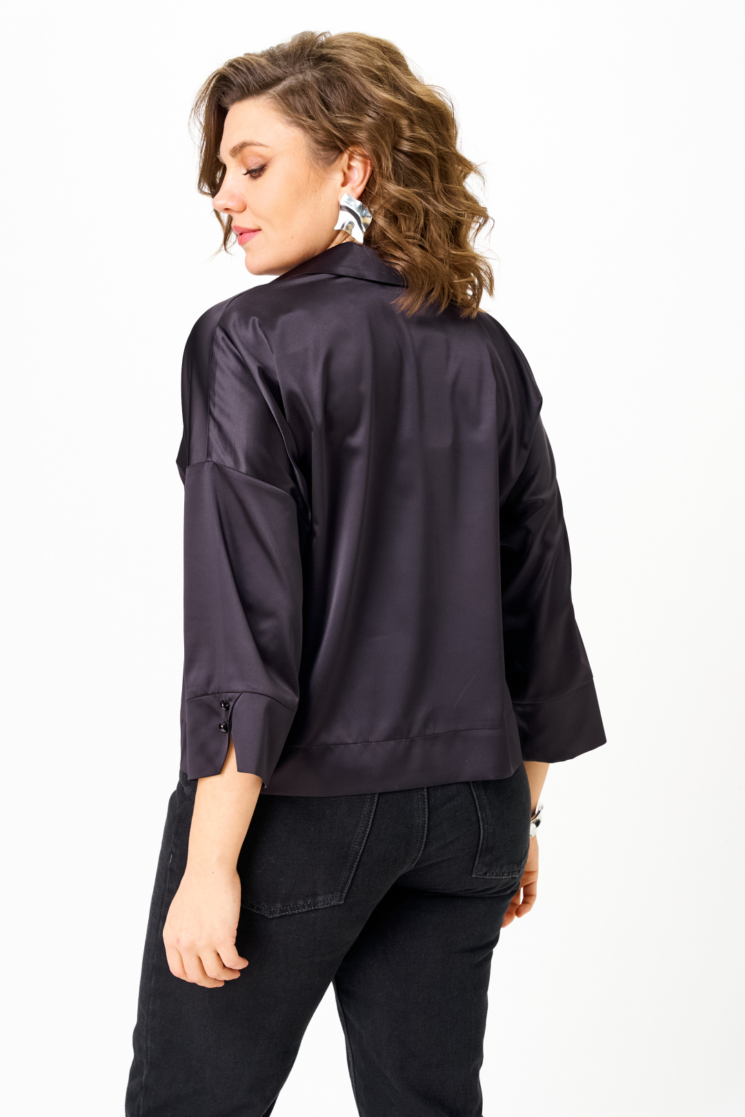 Блузка Anastasia 1201 черно-синий - фото 6