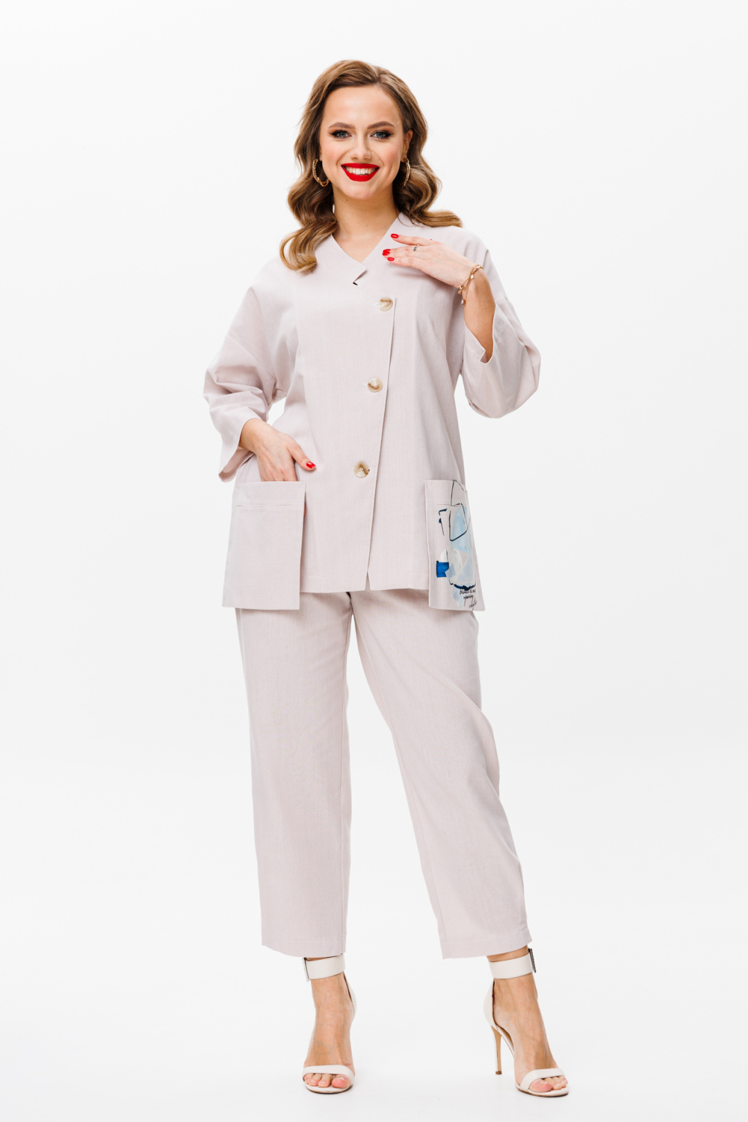 Костюм Anastasia 1202 пудровый