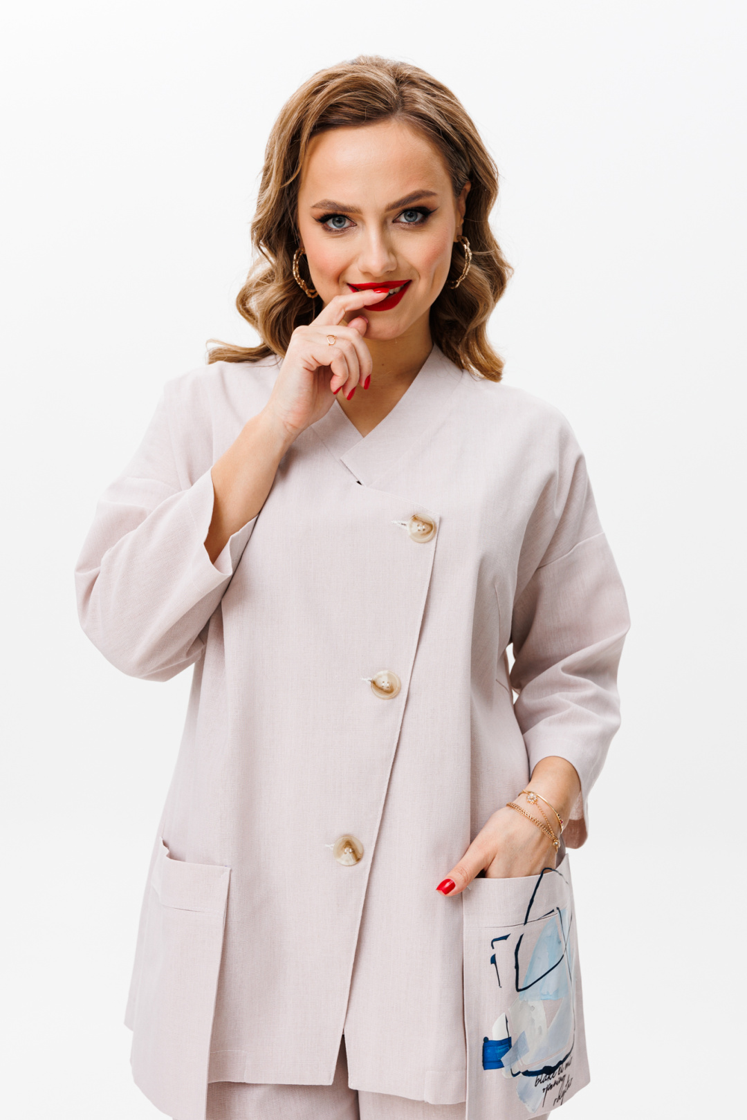 Костюм Anastasia 1202 пудровый