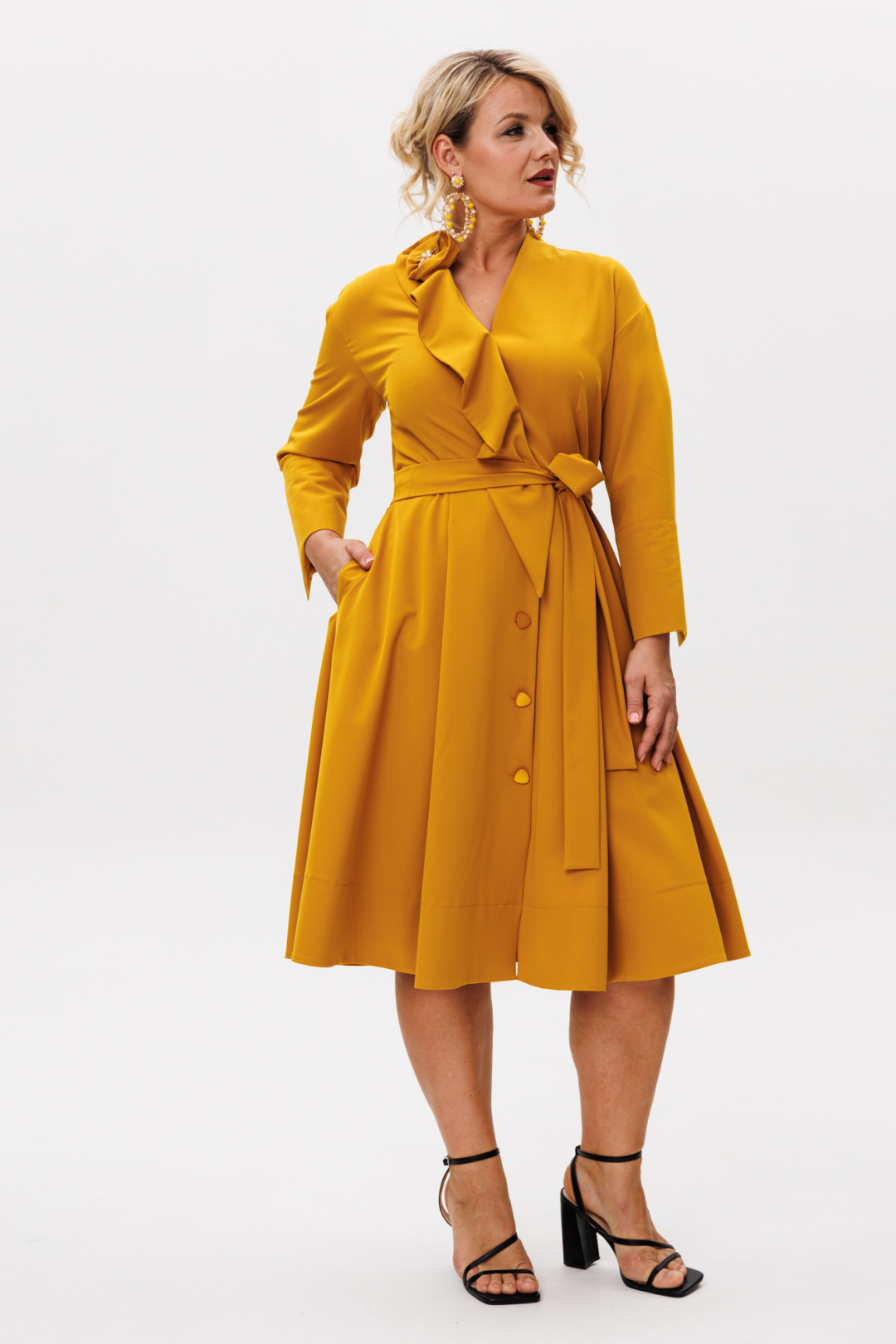 Платье Anastasia 1208-4 горчица - фото 1