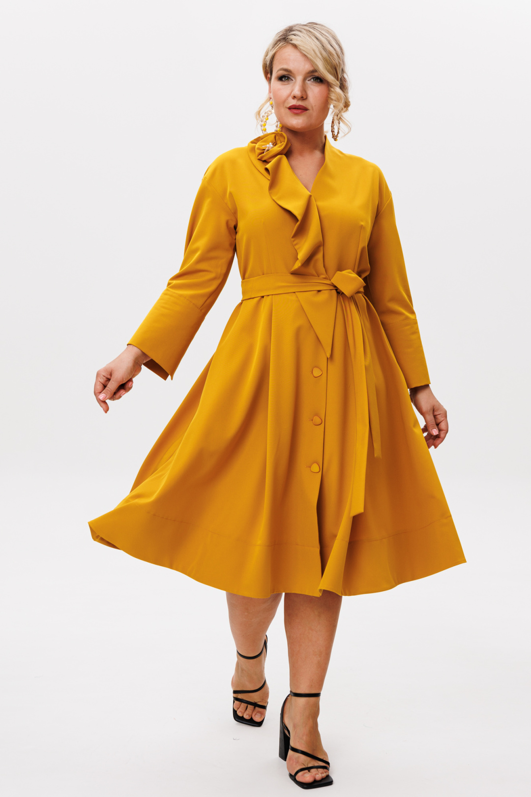 Платье Anastasia 1208-4 горчица - фото 2