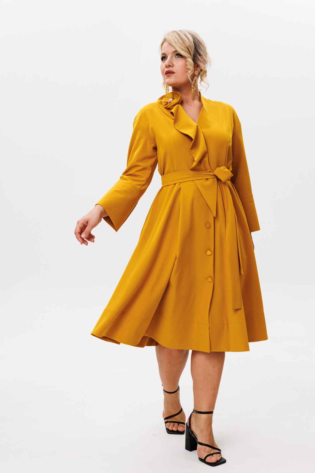 Платье Anastasia 1208-4 горчица - фото 6