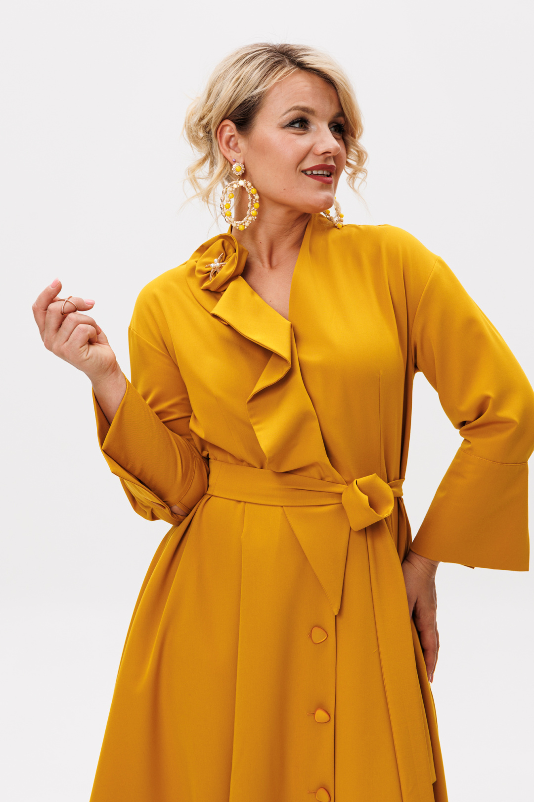 Платье Anastasia 1208-4 горчица