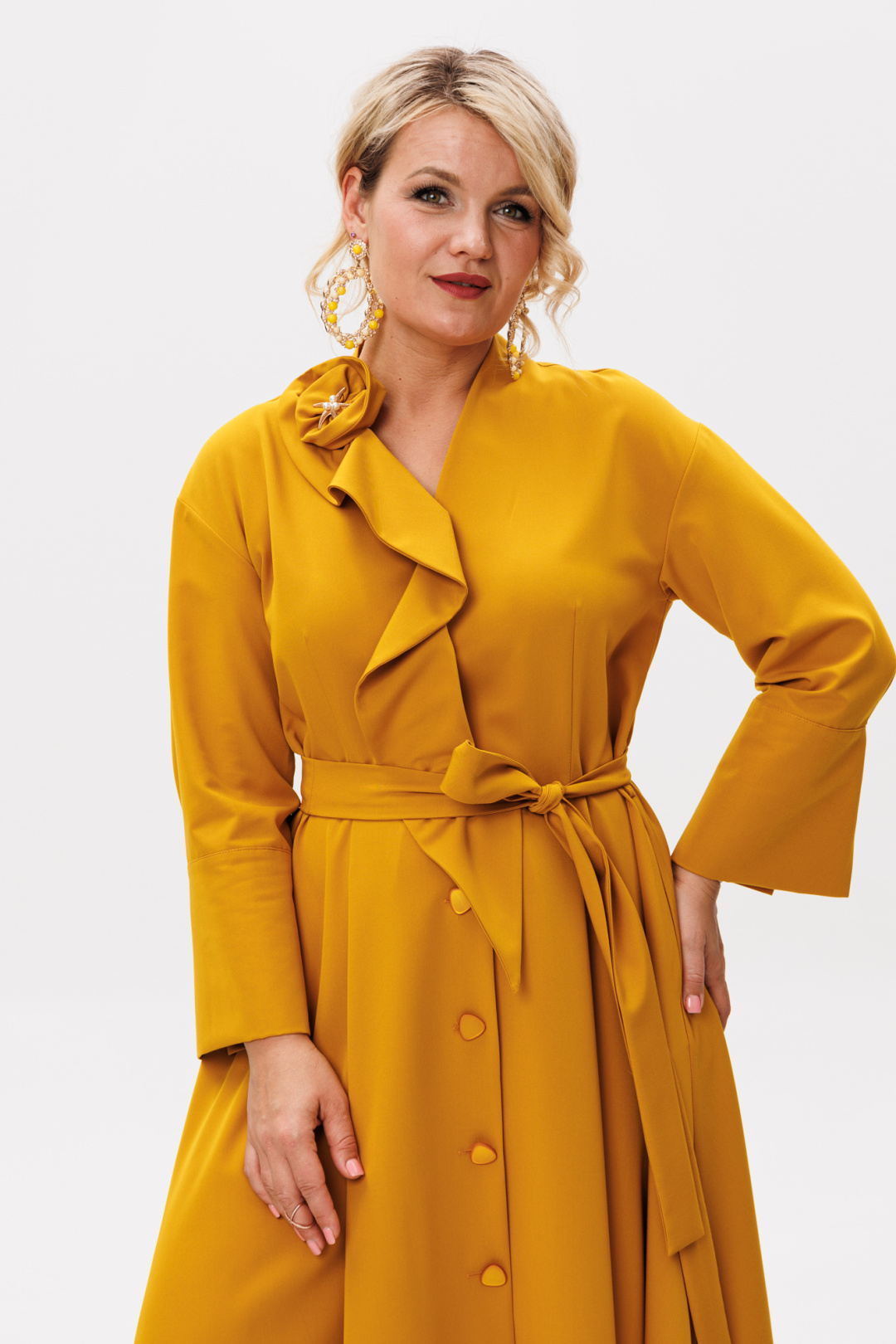 Платье Anastasia 1208-4 горчица