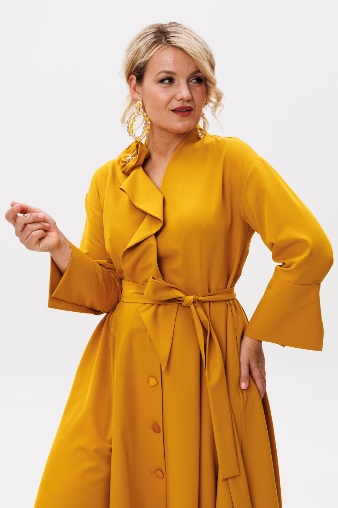 Платье Anastasia 1208-4 горчица