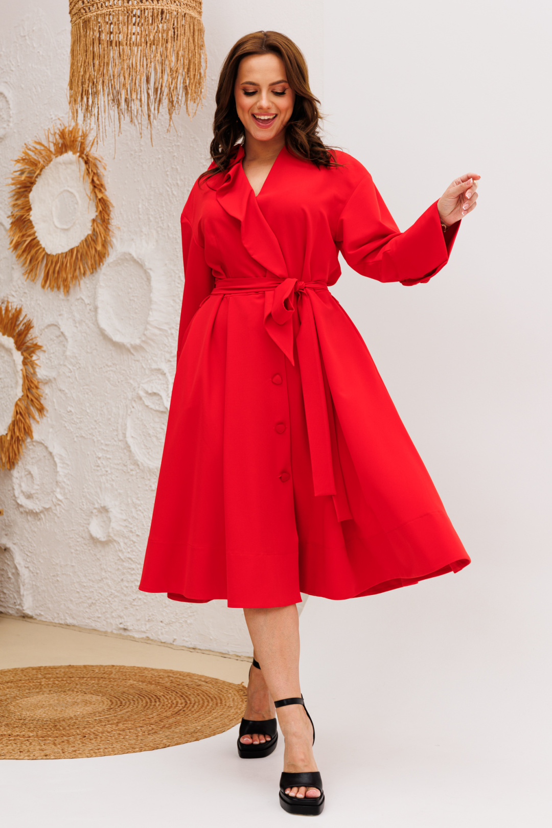 Платье Anastasia 1208-4 красный - фото 1