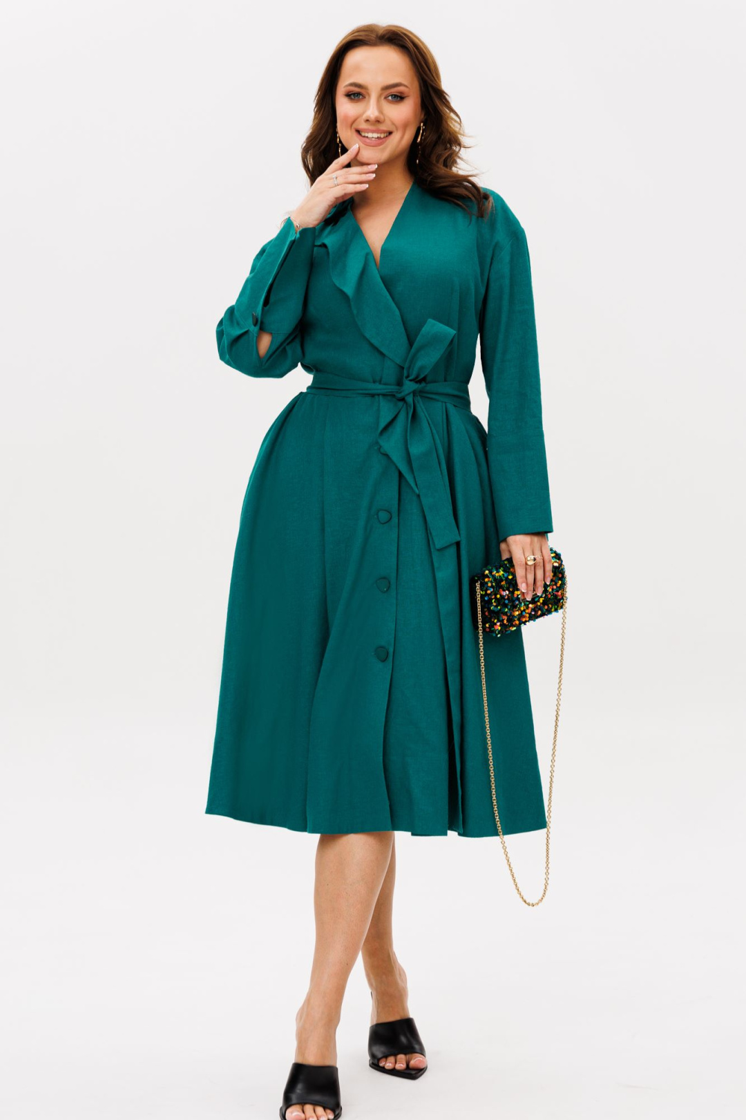 Платье Anastasia 1208-4 морская волна - фото 1