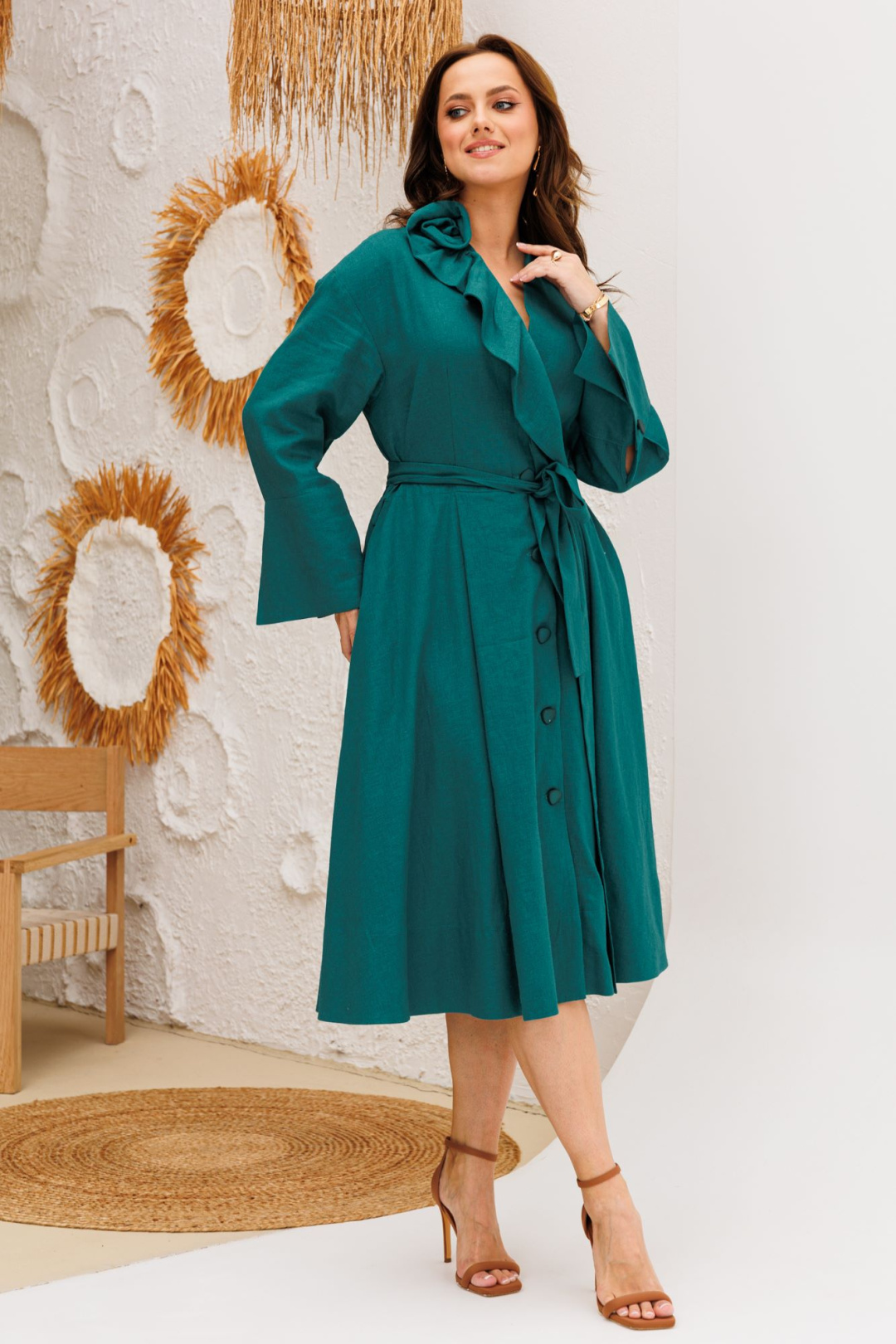 Платье Anastasia 1208-4 морская волна