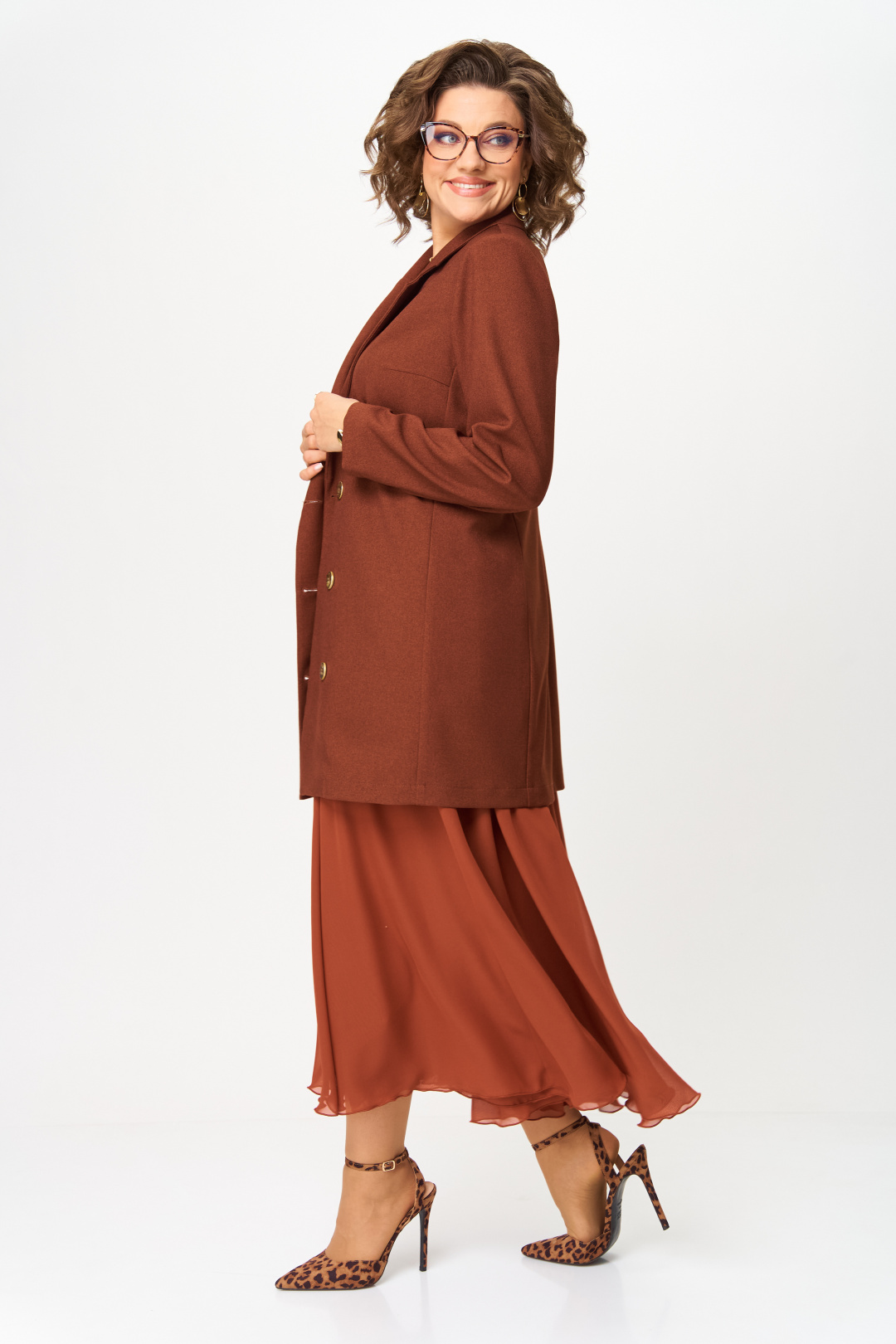 Костюм Anastasia 1262-3 терракот - фото 5