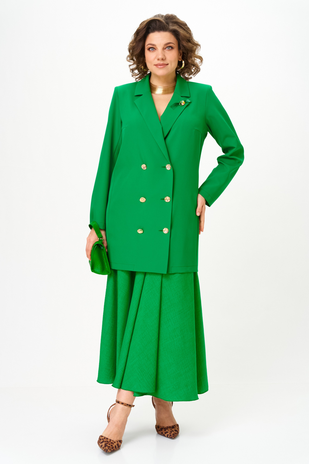 Костюм Anastasia 1262-3 весенний зеленый - фото 1