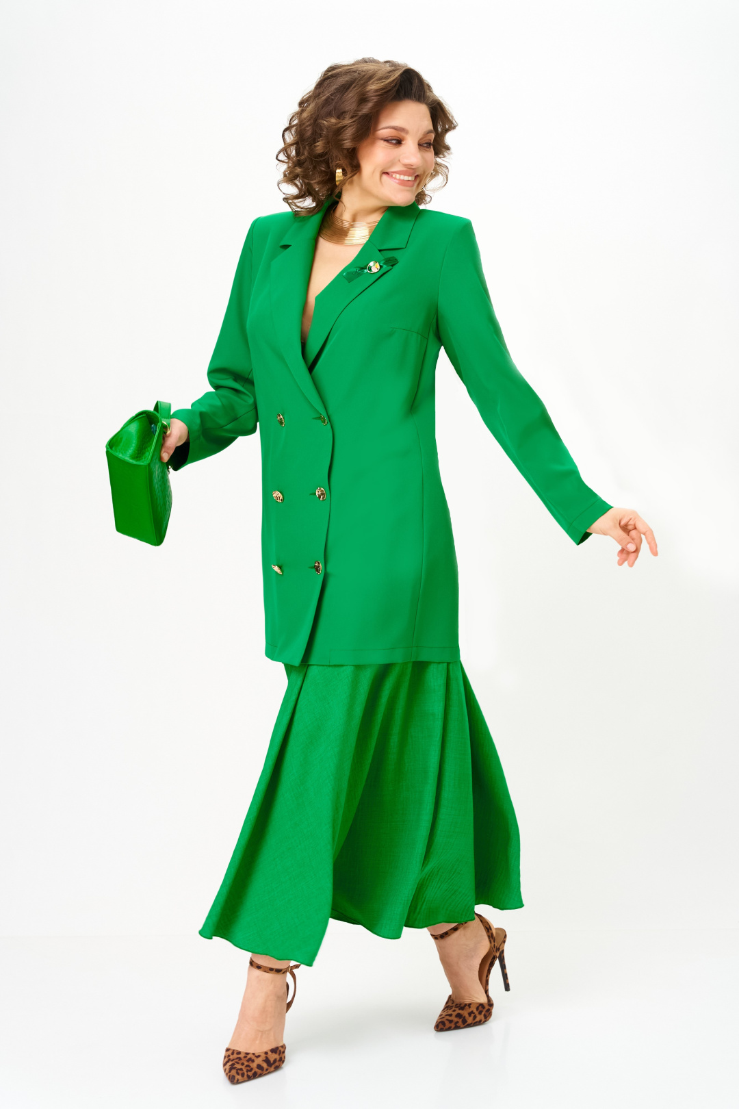 Костюм Anastasia 1262-3 весенний зеленый - фото 3