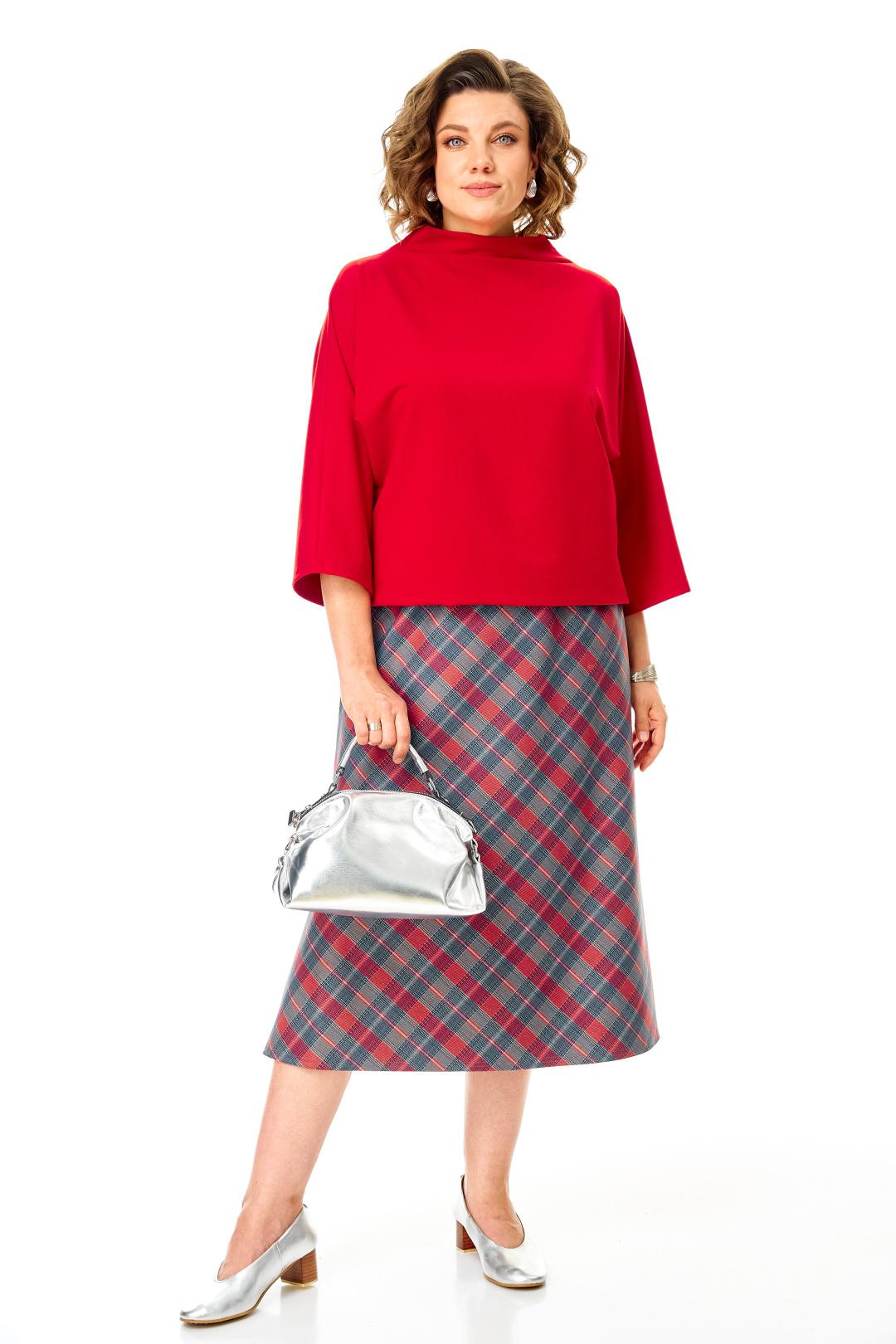 Костюм Anastasia 1284 красный + клетка
