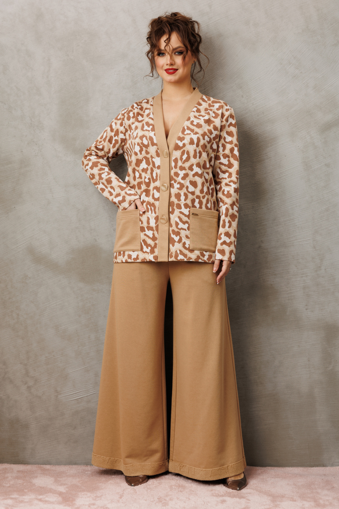 Костюм Anastasia 1292-1 бежевый - фото 1