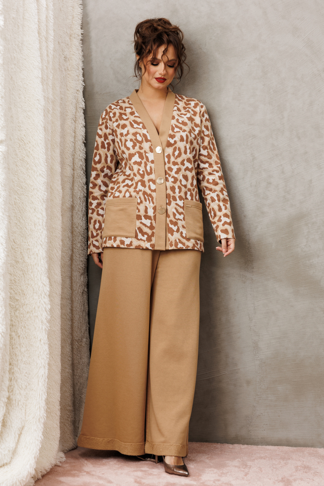 Костюм Anastasia 1292-1 бежевый - фото 2