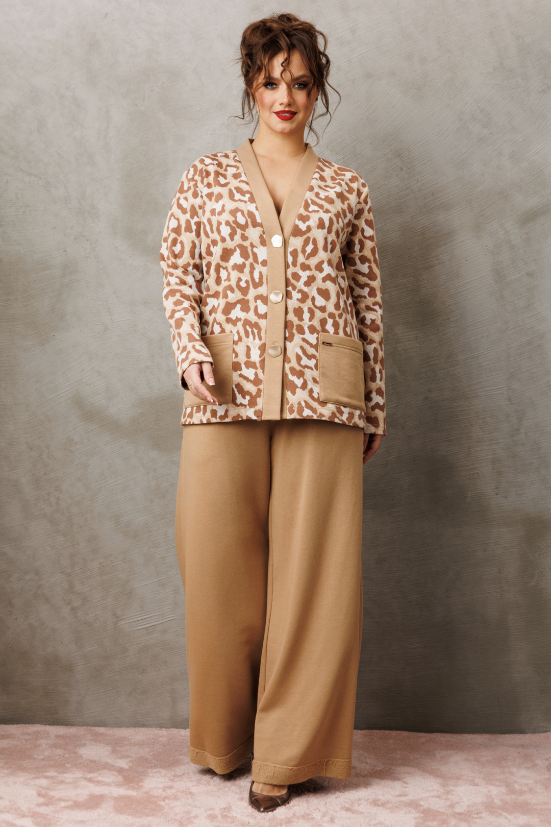 Костюм Anastasia 1292-1 бежевый - фото 3