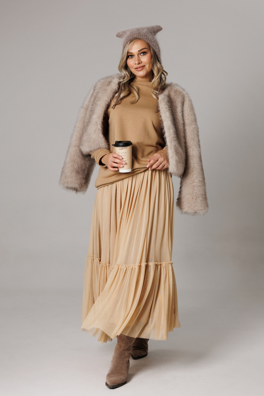 Костюм Anastasia 1295 карамельный - фото 4