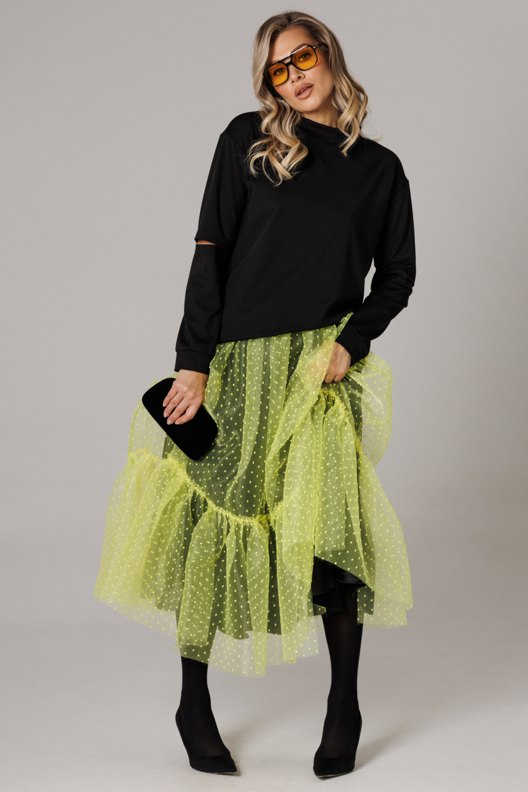 Костюм Anastasia 1298 черный/лимонный - фото 6