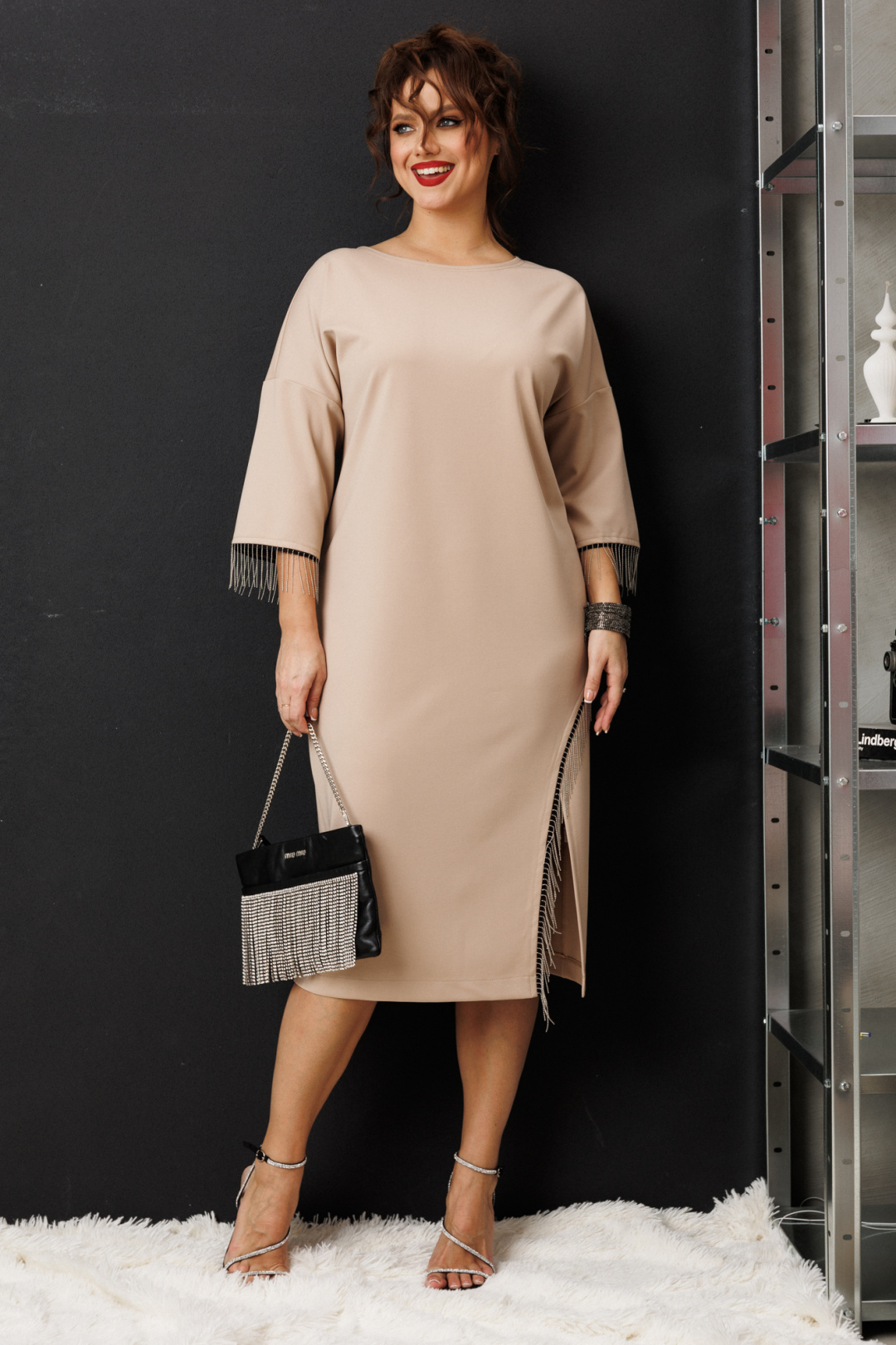 Платье Anastasia 1308 кофе - фото 1