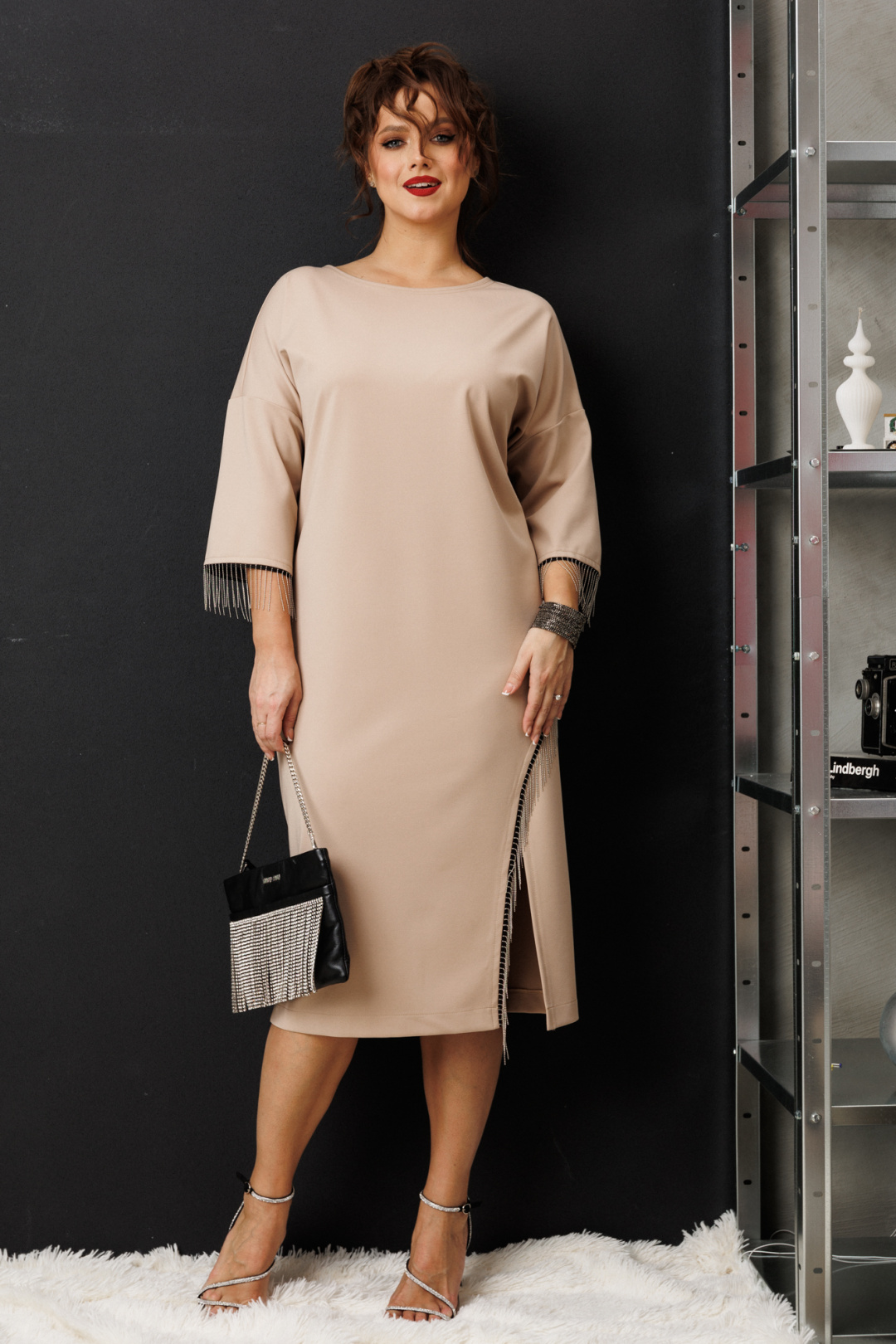 Платье Anastasia 1308 кофе - фото 4