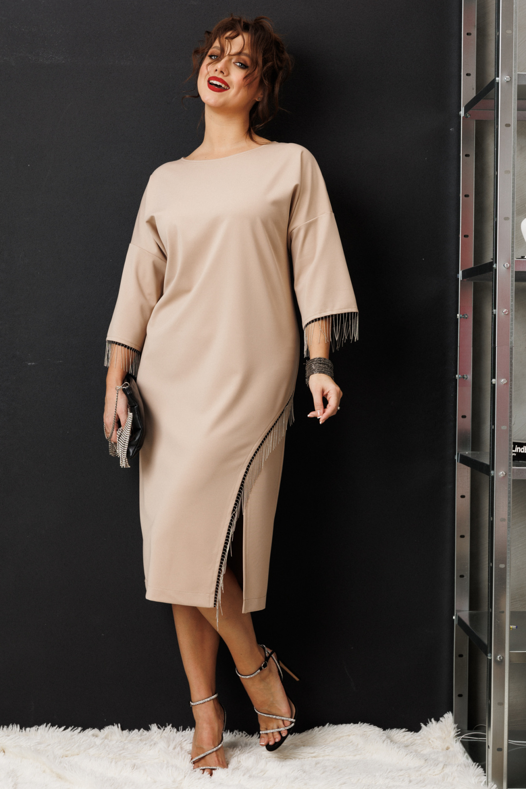 Платье Anastasia 1308 кофе - фото 5