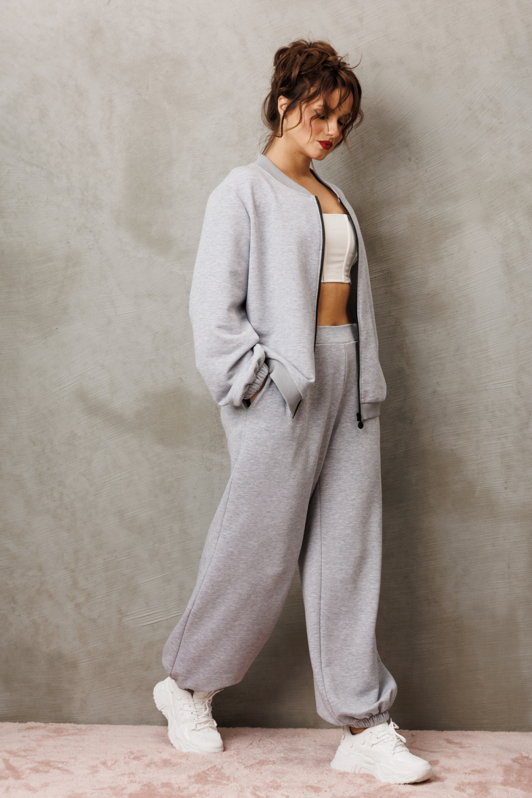 Костюм Anastasia 1317 серый меланж - фото 3