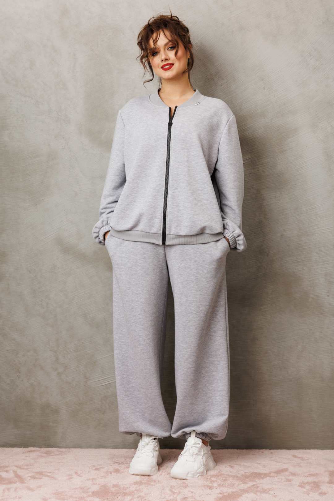 Костюм Anastasia 1317 серый меланж - фото 4