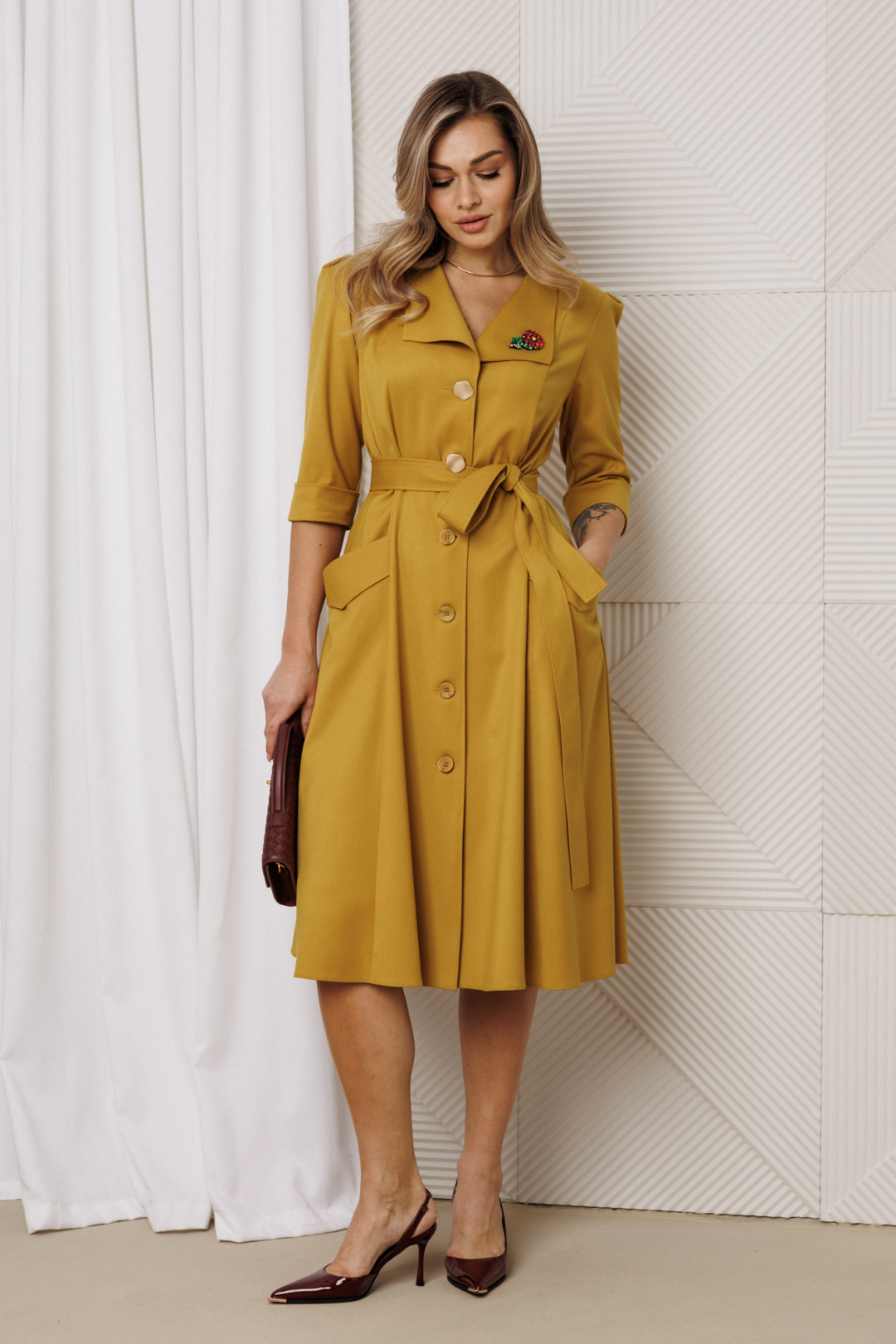 Платье Anastasia 1318-1 медовый - фото 2