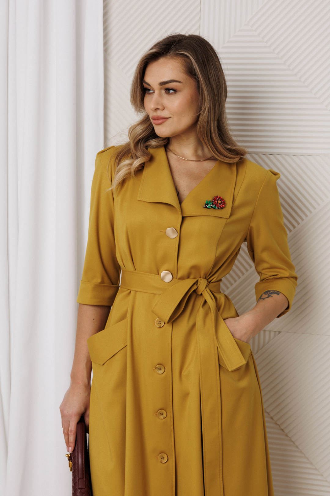 Платье Anastasia 1318-1 медовый - фото 6