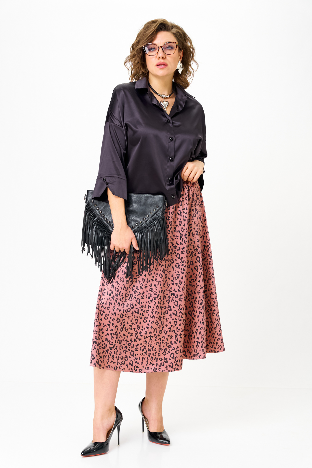 Костюм Anastasia 1321 черно-синий + розовый - фото 3