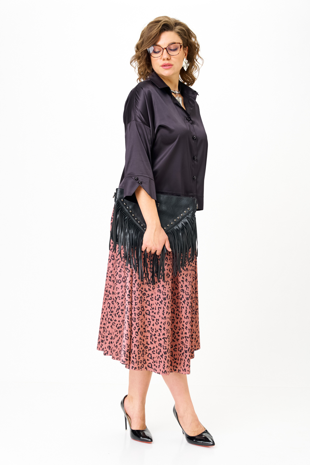 Костюм Anastasia 1321 черно-синий + розовый - фото 5