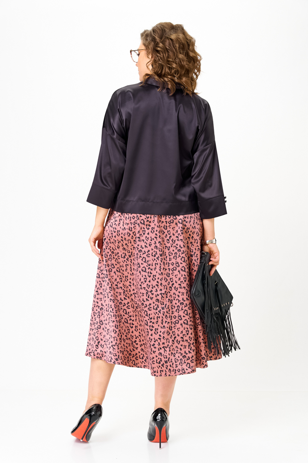 Костюм Anastasia 1321 черно-синий + розовый