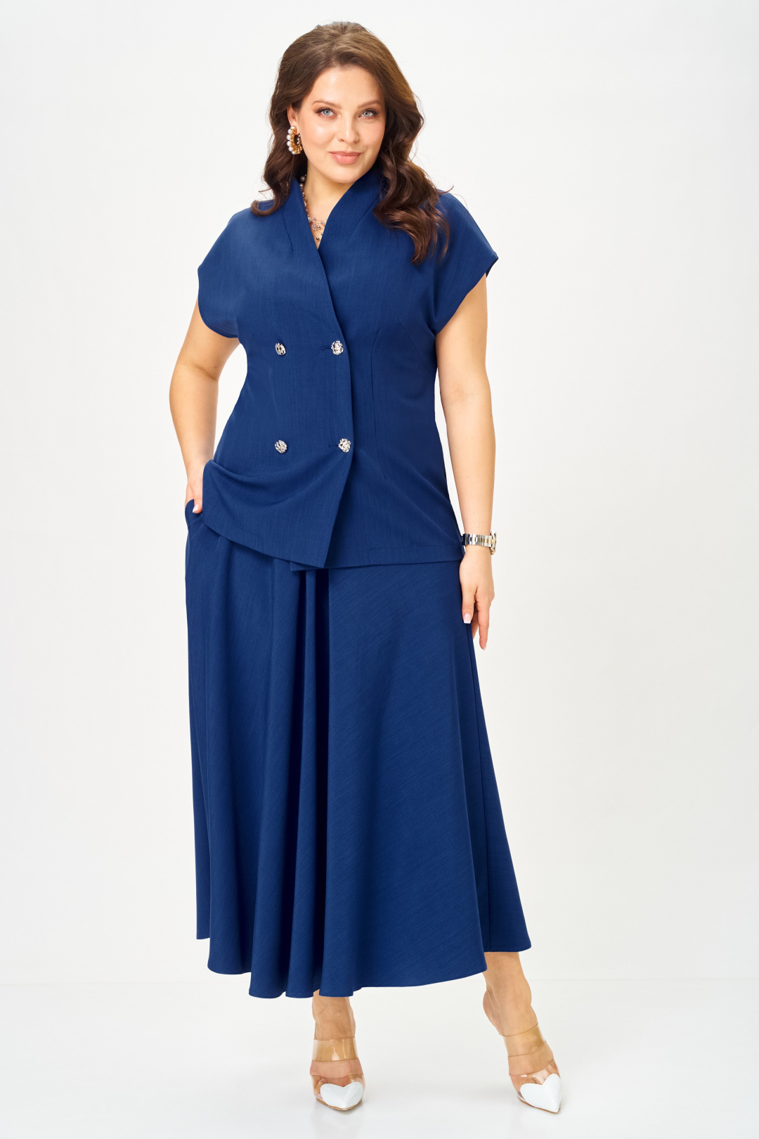 Костюм Anastasia 1329 глубокий синий - фото 6