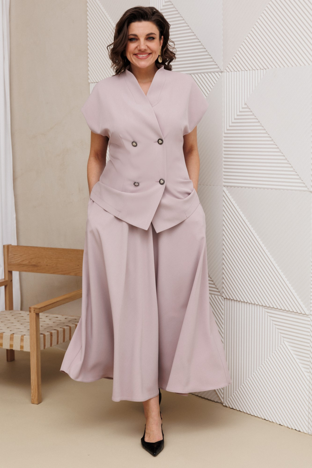 Костюм Anastasia 1329 пудра - фото 2