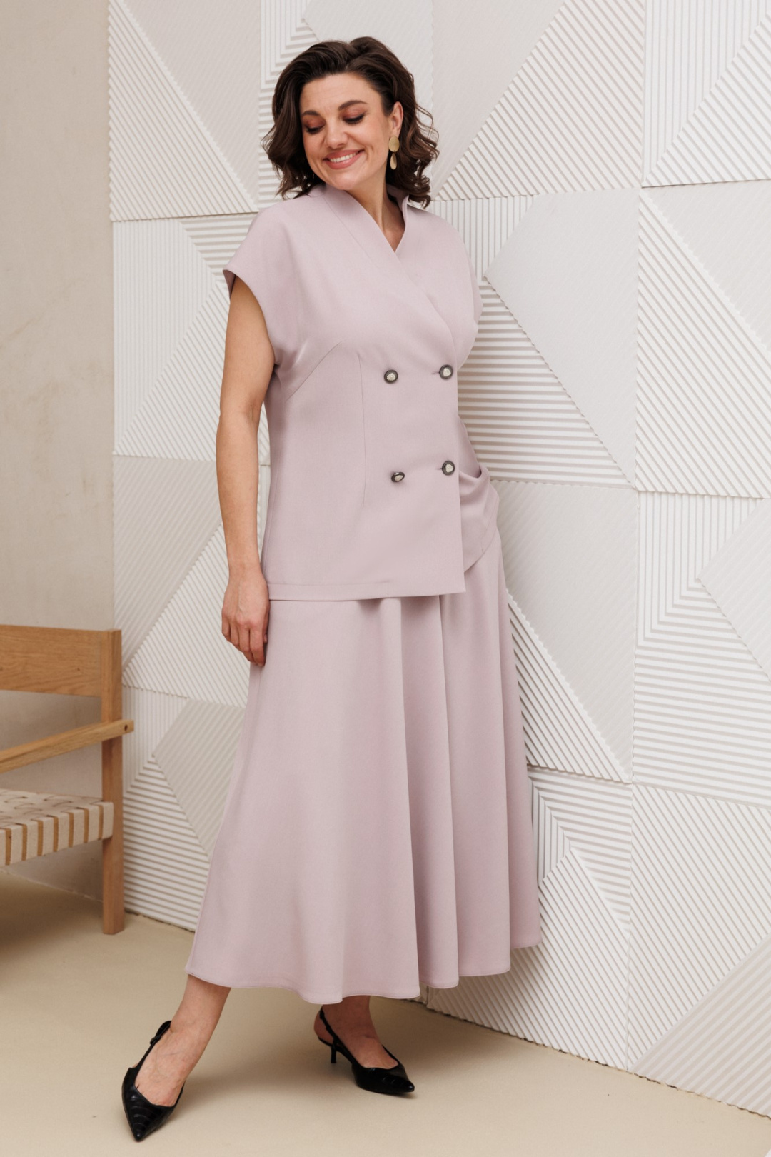 Костюм Anastasia 1329 пудра - фото 3