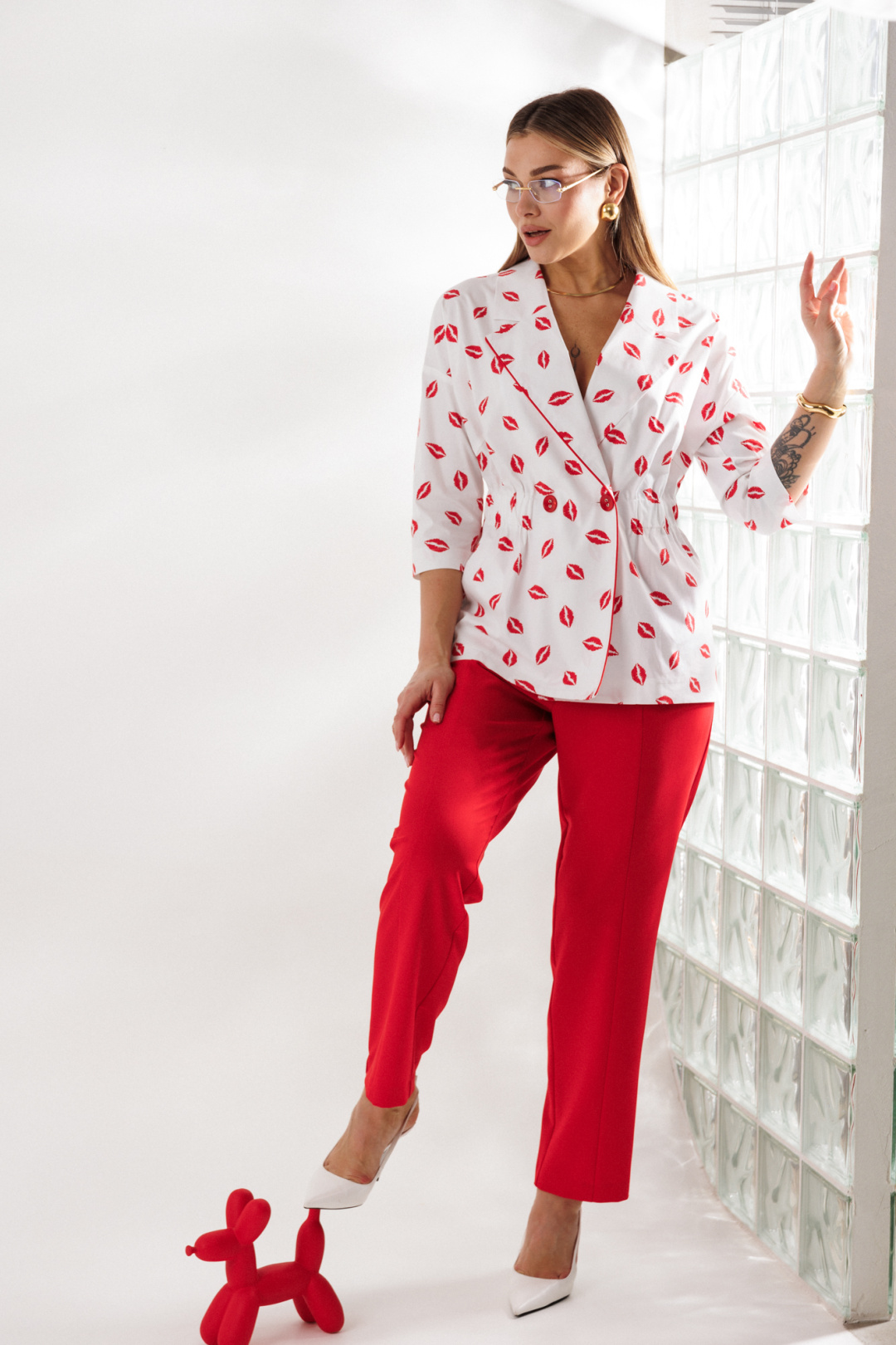 Костюм Anastasia 1333 бело-красный