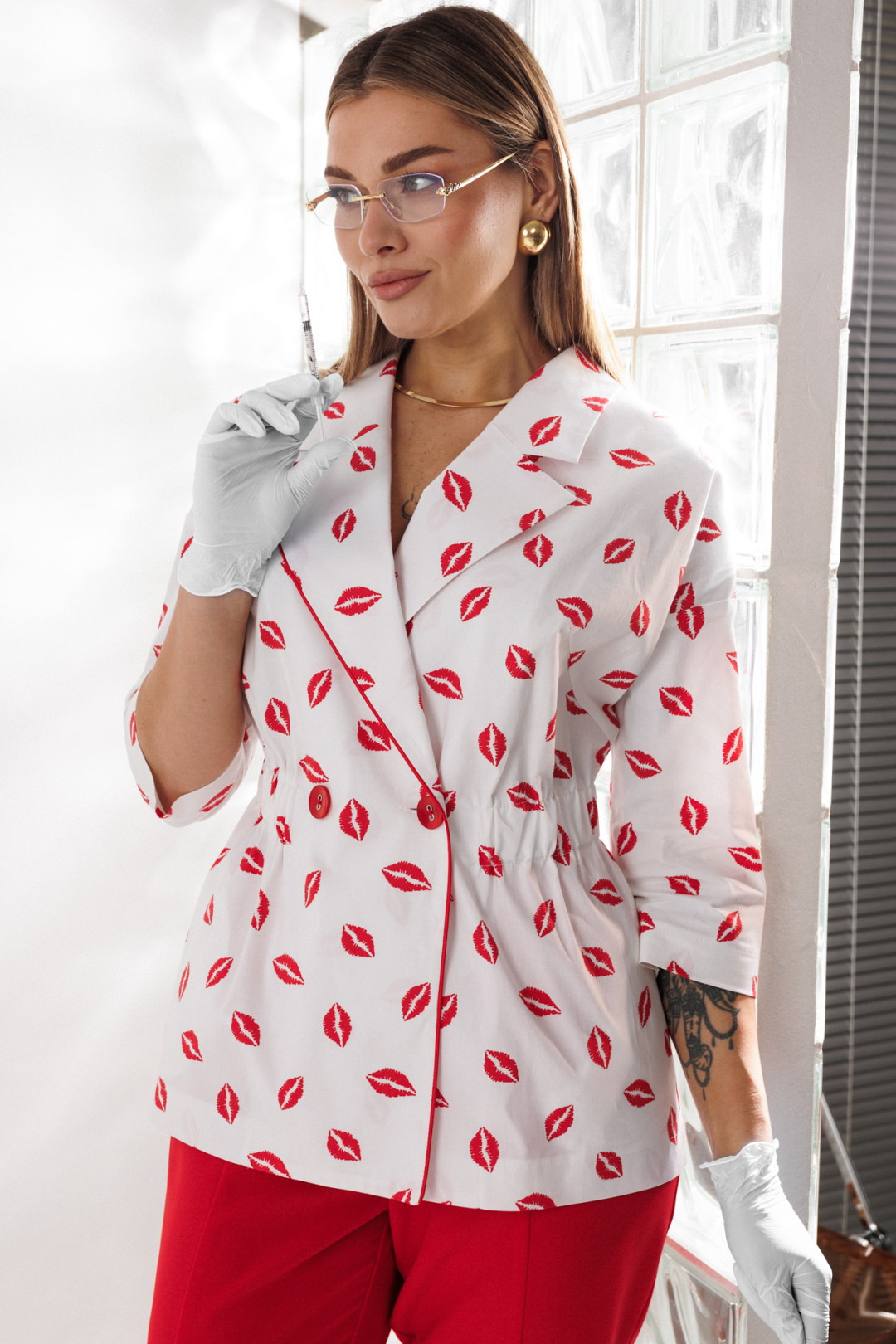 Костюм Anastasia 1333 бело-красный