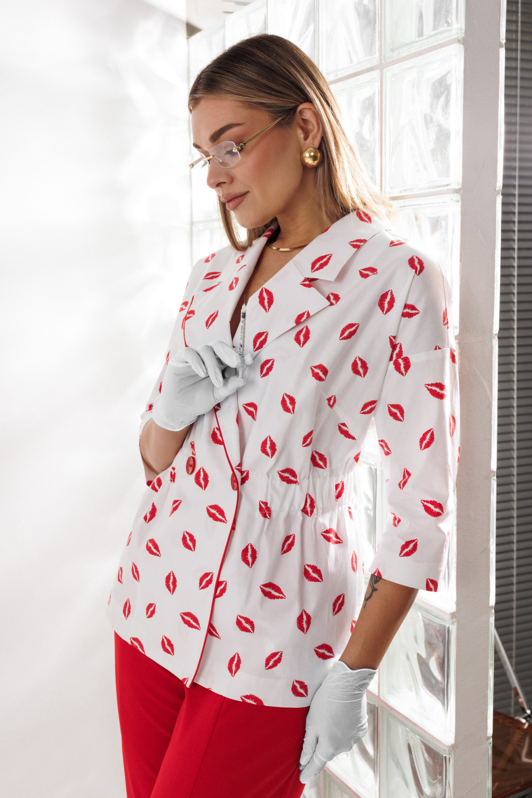 Костюм Anastasia 1333 бело-красный