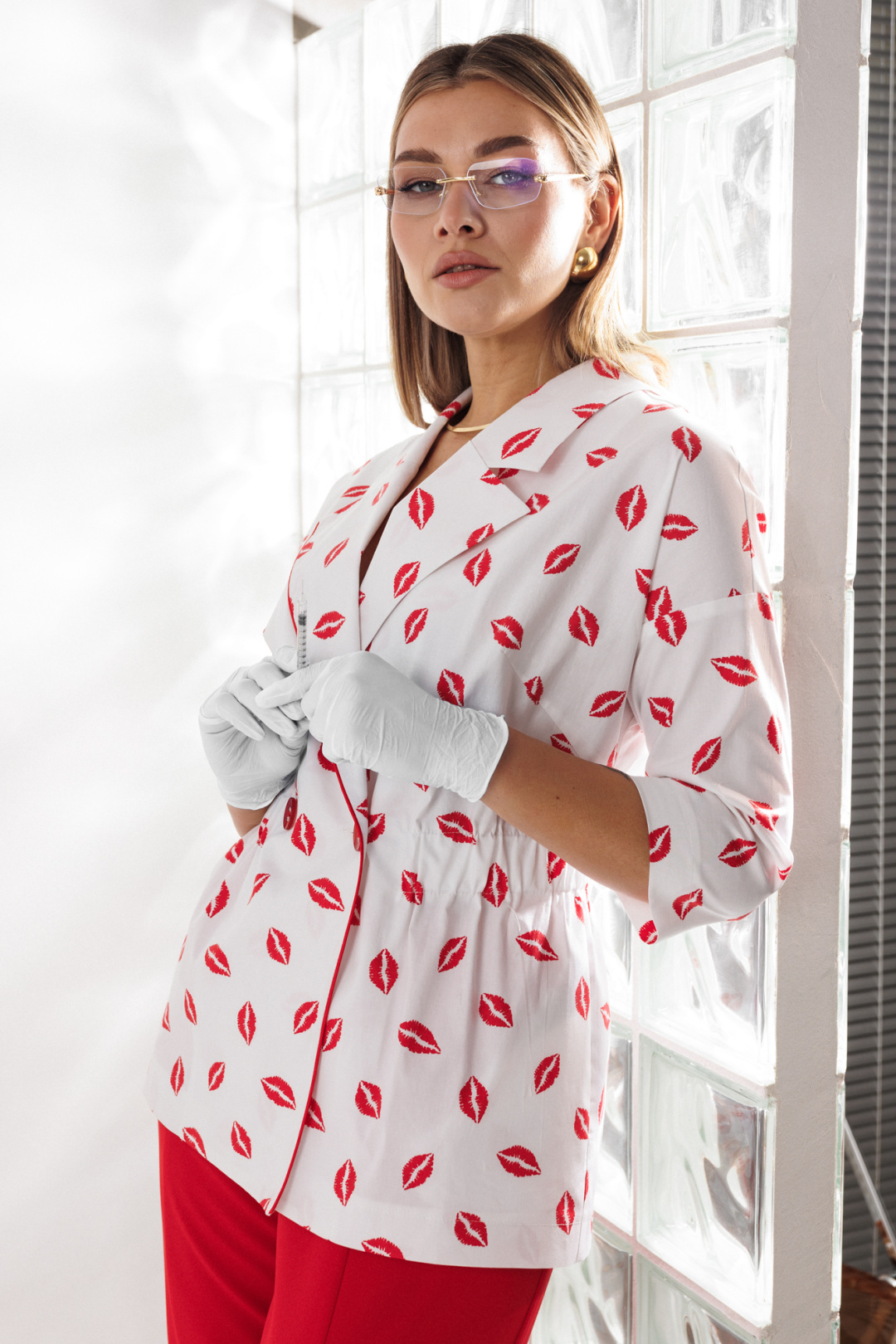 Костюм Anastasia 1333 бело-красный