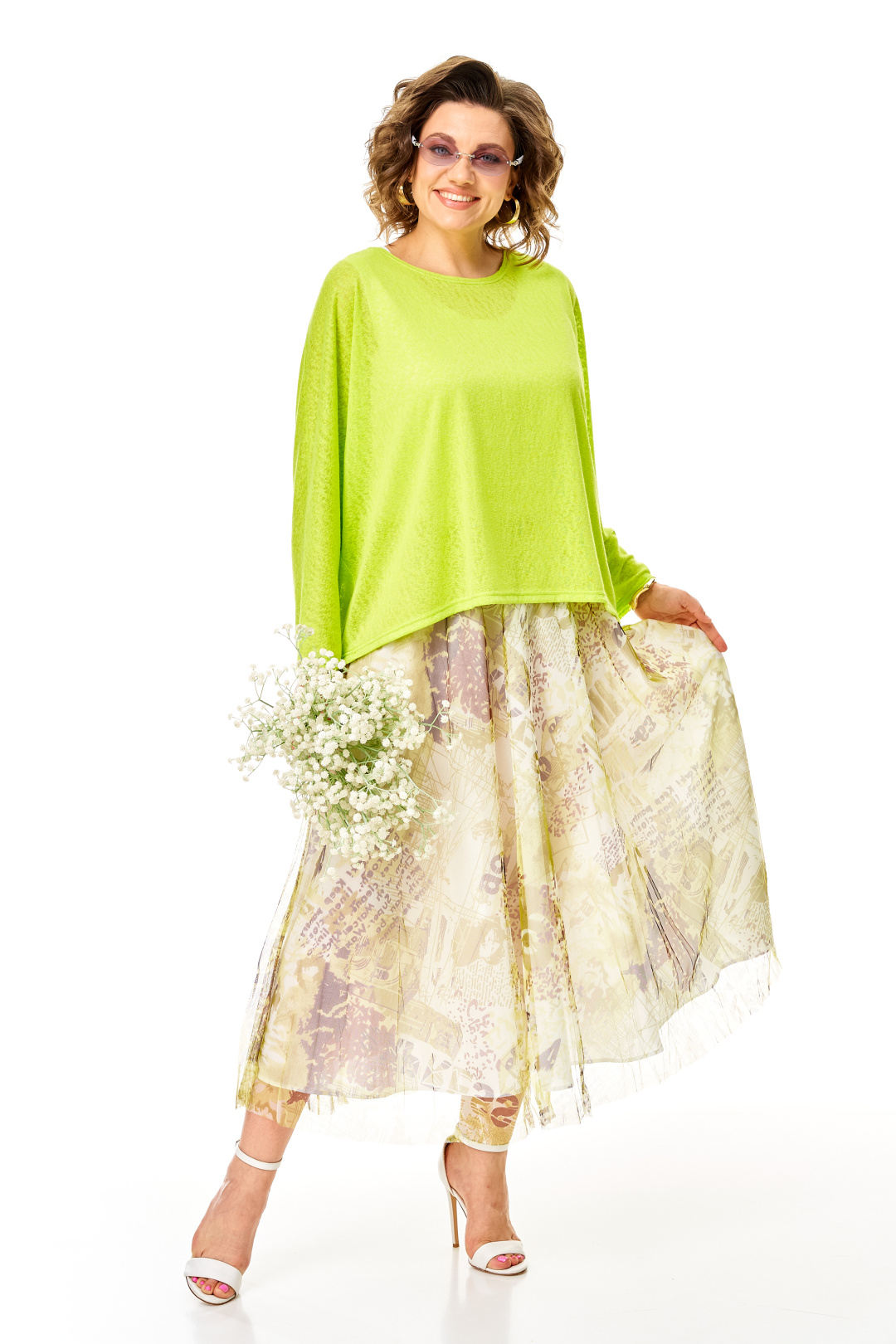 Костюм Anastasia 1375 белый + лайм